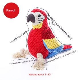 Pet Dog Bite Parrot Plush Toy