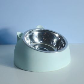 Stainless Steel Dog Bowl Double Bowl Cervical Protection Oblique Mouth Hot Pet Food Basin Supplies