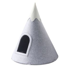 Felt Snow Mountain Tent Semi-enclosed Pet Bed